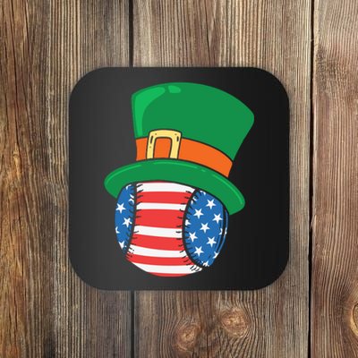 USA Flag Tennis Leprechaun Patrick Coaster