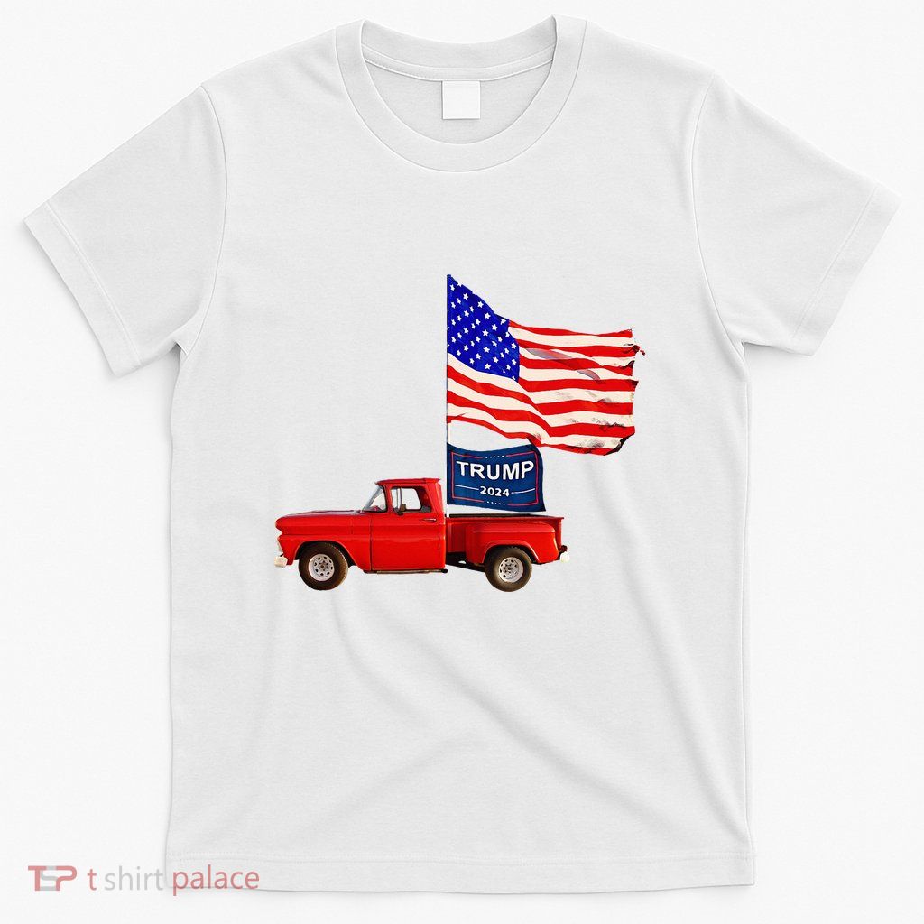 Usa Flag Trump Pick Up Truck T-Shirt