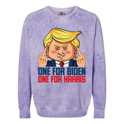 Usa Flag Trump Biden Harris Republican Political Statement Colorblast Crewneck Sweatshirt