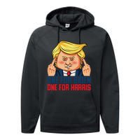 Usa Flag Trump Biden Harris Republican Political Statement Performance Fleece Hoodie