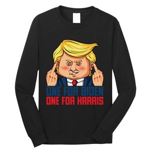 Usa Flag Trump Biden Harris Republican Political Statement Long Sleeve Shirt