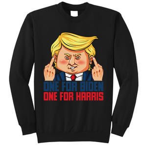 Usa Flag Trump Biden Harris Republican Political Statement Tall Sweatshirt