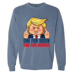 Usa Flag Trump Biden Harris Republican Political Statement Garment-Dyed Sweatshirt