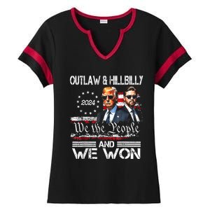 Us Flag Trump Vance We Won Win Inauguration Day 2025 47th President Gift Ladies Halftime Notch Neck Tee