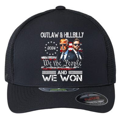 Us Flag Trump Vance We Won Win Inauguration Day 2025 47th President Gift Flexfit Unipanel Trucker Cap