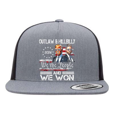 Us Flag Trump Vance We Won Win Inauguration Day 2025 47th President Gift Flat Bill Trucker Hat