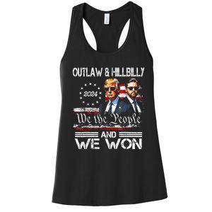 Us Flag Trump Vance We Won Win Inauguration Day 2025 47th President Gift Women's Racerback Tank