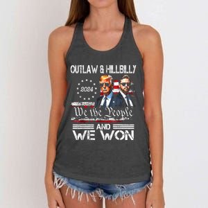 Us Flag Trump Vance We Won Win Inauguration Day 2025 47th President Gift Women's Knotted Racerback Tank