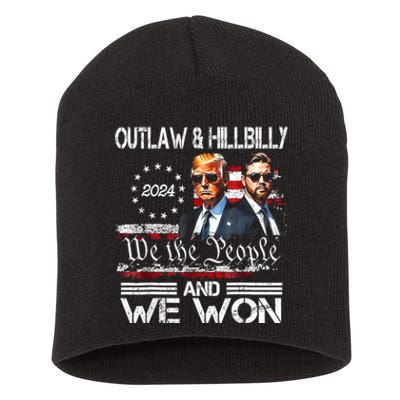 Us Flag Trump Vance We Won Win Inauguration Day 2025 47th President Gift Short Acrylic Beanie