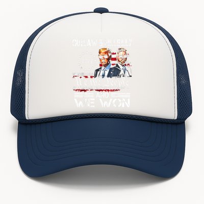 Us Flag Trump Vance We Won Win Inauguration Day 2025 47th President Gift Trucker Hat