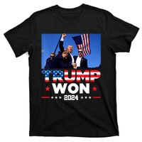 Usa Flag Trump Won 2024 Get Over It 47th Us President Gift T-Shirt