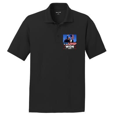 Usa Flag Trump Won 2024 Get Over It 47th Us President Gift PosiCharge RacerMesh Polo