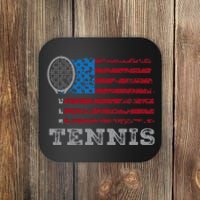 Usa Flag Tennis Us Tennis Lover Team Sport Coaster