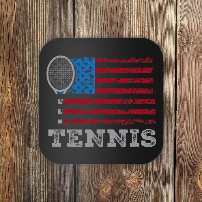 Usa Flag Tennis Us Tennis Lover Team Sport Coaster