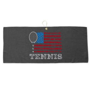 Usa Flag Tennis Us Tennis Lover Team Sport Large Microfiber Waffle Golf Towel