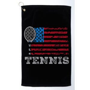 Usa Flag Tennis Us Tennis Lover Team Sport Platinum Collection Golf Towel