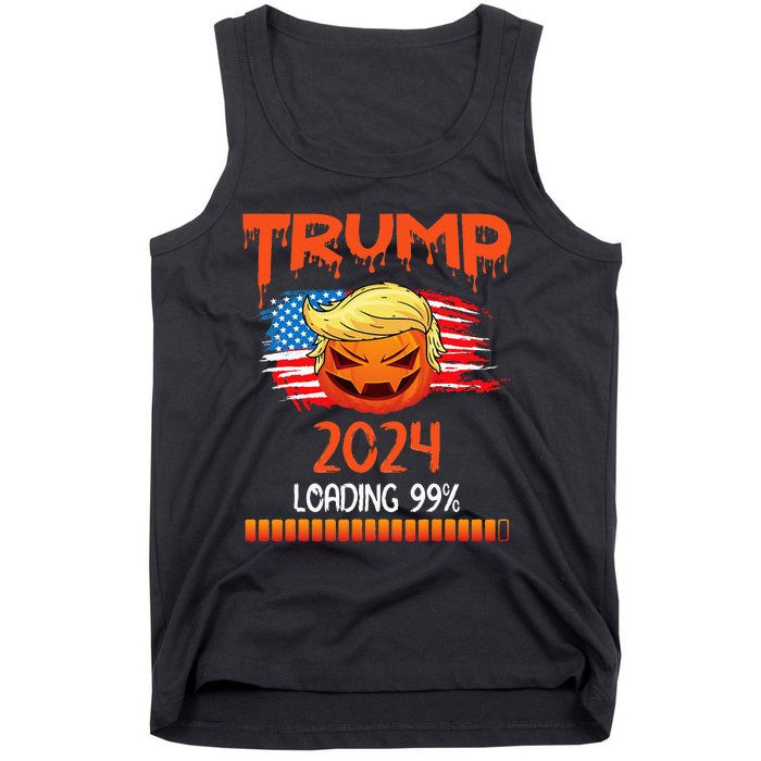 Us Flag Trump Pumpkin Donald Trump 24 Loading 99 President Tank Top