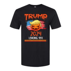 Us Flag Trump Pumpkin Donald Trump 24 Loading 99 President Softstyle CVC T-Shirt