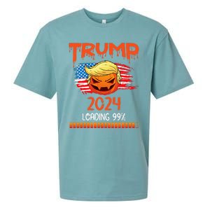 Us Flag Trump Pumpkin Donald Trump 24 Loading 99 President Sueded Cloud Jersey T-Shirt