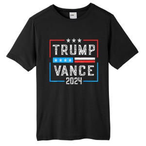 Us Flag Trump Jd Vance 2024 Retro Stripe And Star Trump Vance 2024 Gift Tall Fusion ChromaSoft Performance T-Shirt