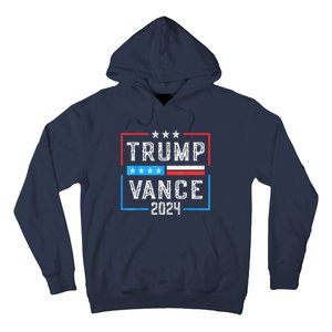 Us Flag Trump Jd Vance 2024 Retro Stripe And Star Trump Vance 2024 Gift Hoodie