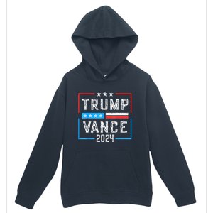 Us Flag Trump Jd Vance 2024 Retro Stripe And Star Trump Vance 2024 Gift Urban Pullover Hoodie