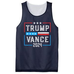 Us Flag Trump Jd Vance 2024 Retro Stripe And Star Trump Vance 2024 Gift Mesh Reversible Basketball Jersey Tank