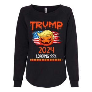 Us Flag Trump Pumpkin Donald Trump 24 Loading 99 President Womens California Wash Sweatshirt