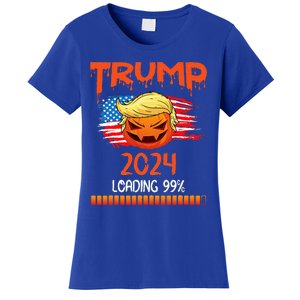 Us Flag Trump Pumpkin Donald Trump 24 Loading 99 President Women's T-Shirt