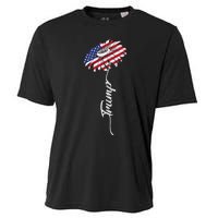 Us Flag Trump Sunflower Lovers American Cooling Performance Crew T-Shirt