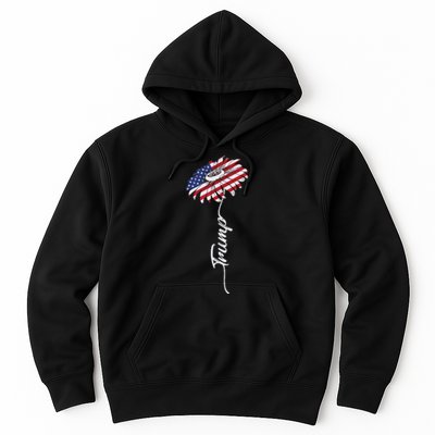 Us Flag Trump Sunflower Lovers American Hoodie