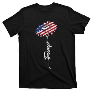 Us Flag Trump Sunflower Lovers American T-Shirt