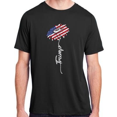 Us Flag Trump Sunflower Lovers American Adult ChromaSoft Performance T-Shirt