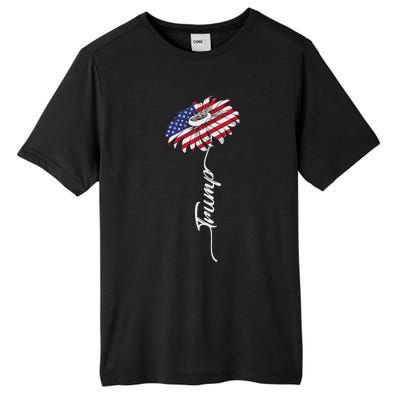 Us Flag Trump Sunflower Lovers American Tall Fusion ChromaSoft Performance T-Shirt