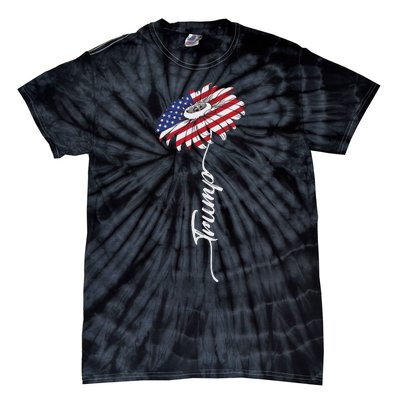 Us Flag Trump Sunflower Lovers American Tie-Dye T-Shirt