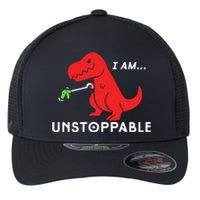 Unstoppable Funny TRex Dinosaur Flexfit Unipanel Trucker Cap