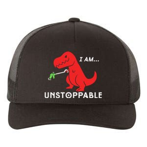 Unstoppable Funny TRex Dinosaur Yupoong Adult 5-Panel Trucker Hat