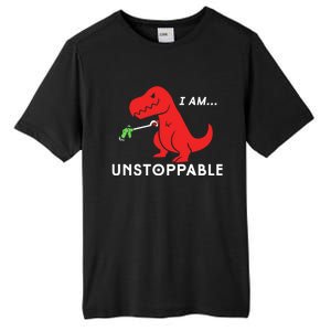 Unstoppable Funny TRex Dinosaur Tall Fusion ChromaSoft Performance T-Shirt