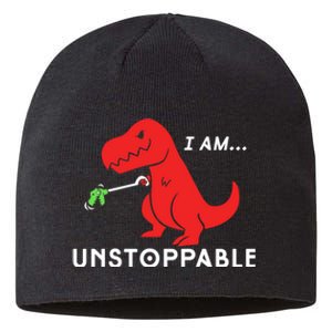 Unstoppable Funny TRex Dinosaur Sustainable Beanie