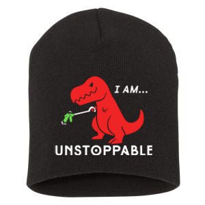 Unstoppable Funny TRex Dinosaur Short Acrylic Beanie