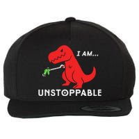 Unstoppable Funny TRex Dinosaur Wool Snapback Cap