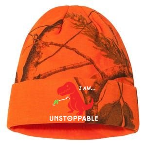 Unstoppable Funny TRex Dinosaur Kati Licensed 12" Camo Beanie