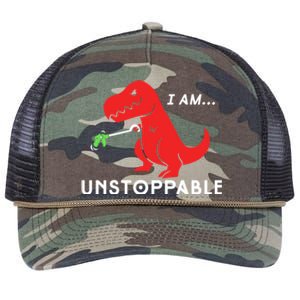 Unstoppable Funny TRex Dinosaur Retro Rope Trucker Hat Cap