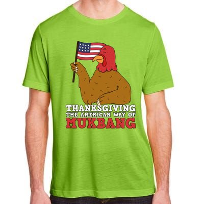 Usa Flag Thanksgiving Turkey American Way Of Mukbang Asmr Gift Adult ChromaSoft Performance T-Shirt