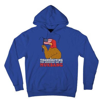 Usa Flag Thanksgiving Turkey American Way Of Mukbang Asmr Gift Hoodie