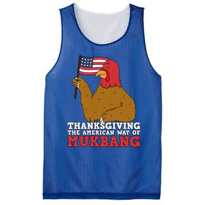 Usa Flag Thanksgiving Turkey American Way Of Mukbang Asmr Gift Mesh Reversible Basketball Jersey Tank