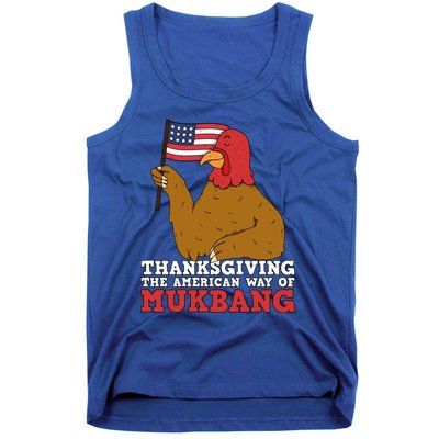 Usa Flag Thanksgiving Turkey American Way Of Mukbang Asmr Gift Tank Top