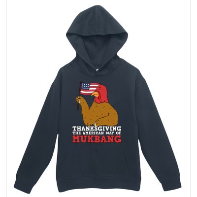 Usa Flag Thanksgiving Turkey American Way Of Mukbang Asmr Gift Urban Pullover Hoodie