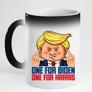 Usa Flag Trump Biden Harris Republican 11oz Black Color Changing Mug