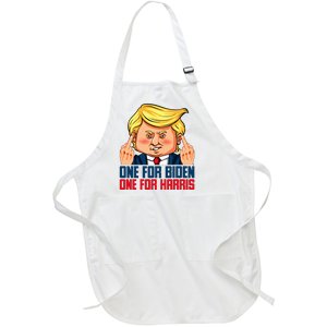 Usa Flag Trump Biden Harris Republican Full-Length Apron With Pockets